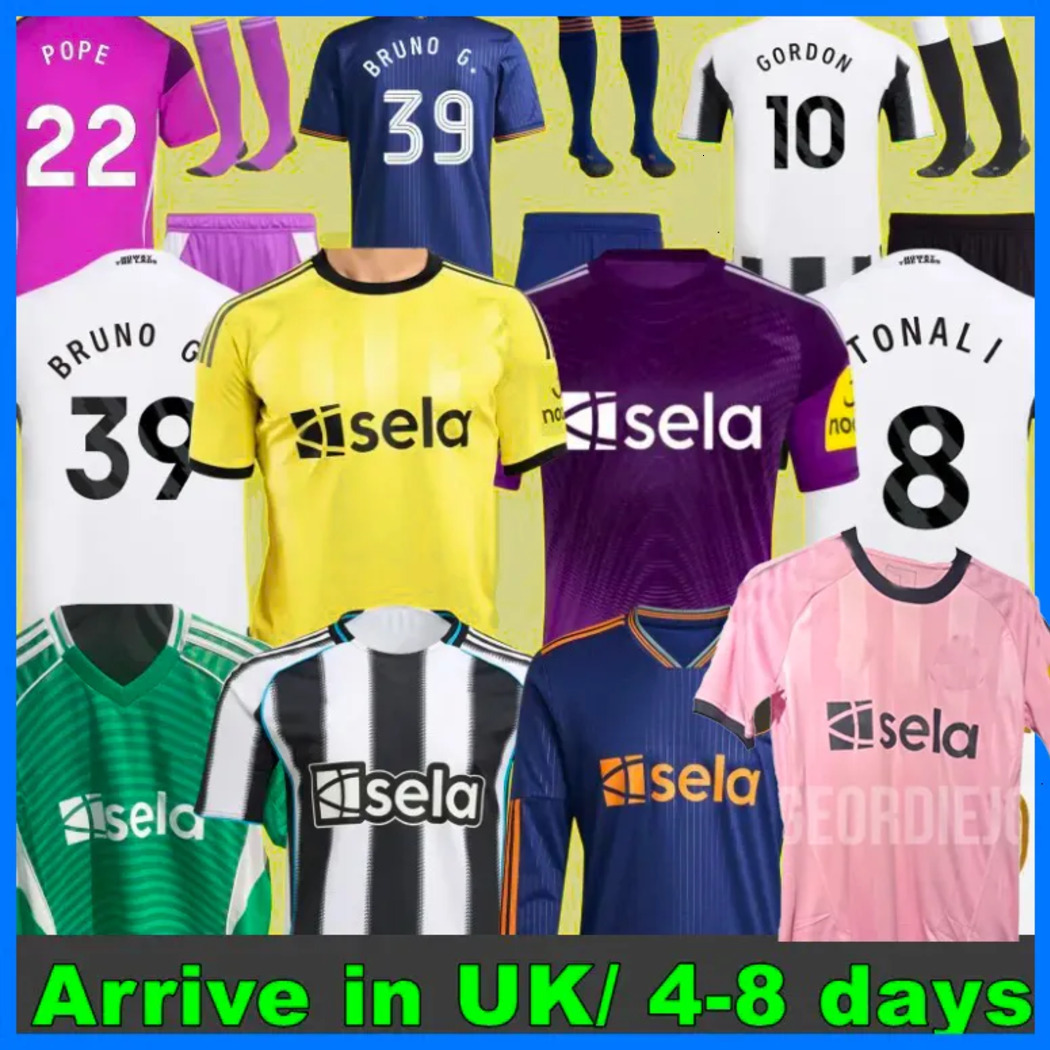 3XL 4XL ISAK BRUNO G. newcastled 25 26 united Soccer Jerseys GORDON TONALI newcasteS 2025 football shirt JOELINTON LIVRAMENTO NUFC jersey Men Kids kit Pre Match Kit
