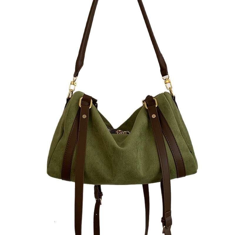 autumn new light luxury suede elegant large capacity niche versatile atmosphere shoulder bag commuting armpit bag designer diagonal cross bag