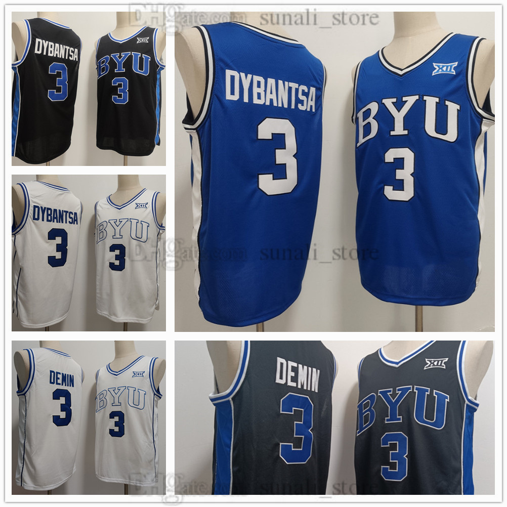 3 AJ Dybants Jerseys 2026 Men's BYU Cougars College Basketball 3 Egor Demin All Stitched