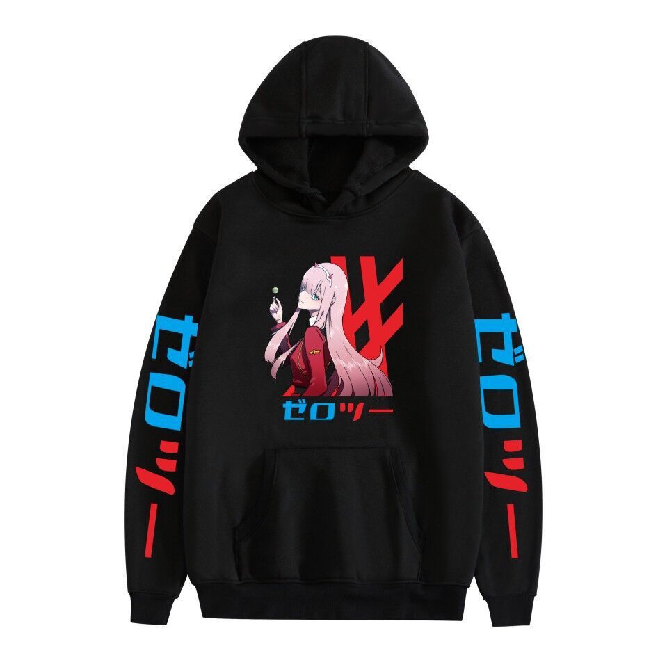 Japanese Anime Zero Two Darling in the Franxx Fall/Winter Unisex Oversized Hooded Sweatshirt - TT3193-L22