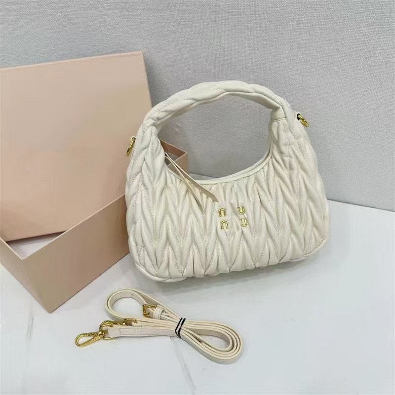 Designer handbag 2025 Spring/AU New Product Elegant pleated Leather Handbag for Women High Quality With Shoulder Strap Can Be Cross-Body hobo bags Tote Bag