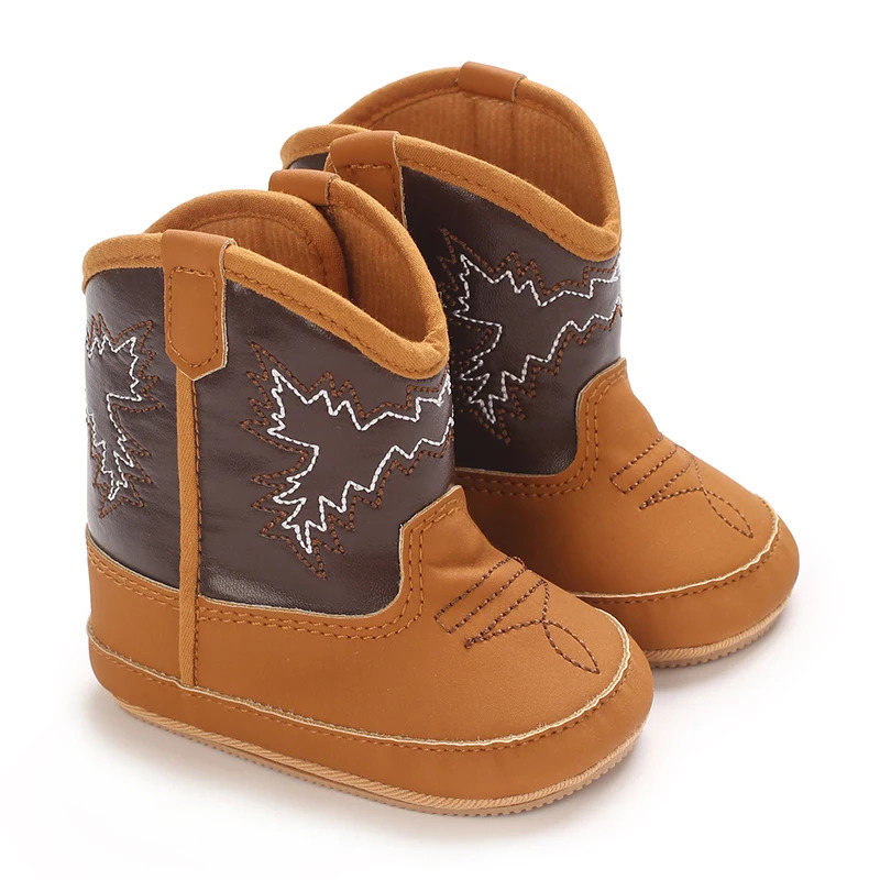 Baby Booties Vintage Tassel Antislip Sole Winter Warm Baby Boys Girls Western Boots Snow Booties First Walkers Infant Shoes 250901