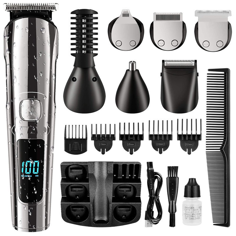 MASTER Mens Grooming Kit 5 In 1 Multifunctional Electric Hair Clippers Rechargeable Razor Men Beard Nose Trimmer 241120