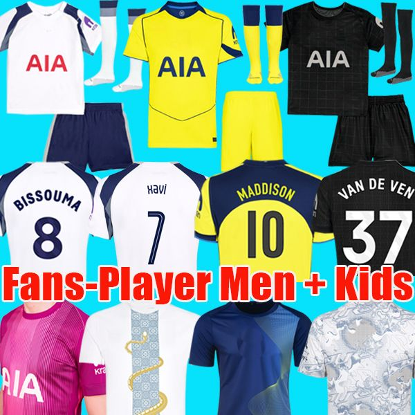 XAVI Dragusin 25 26 Fan version MADDISON SON WERNER Soccer Jerseys KULUSEVSKI 2025 VELIZ VAN DE VEN Football kits shirts Men kids goalkeeper pre match