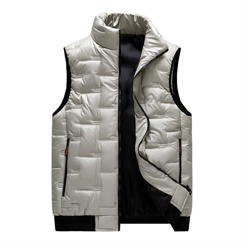 Plus Size Down Stand Collar Vest for Men 2025 Autumn Winter New Sleeveless Thickened Couple