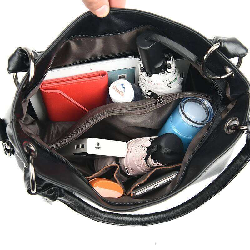 Large Capaci Women's 2025 New Sle Middle-Aged Mom Bag Soft Leather Versatile Single Oulder Crossbody Handbag