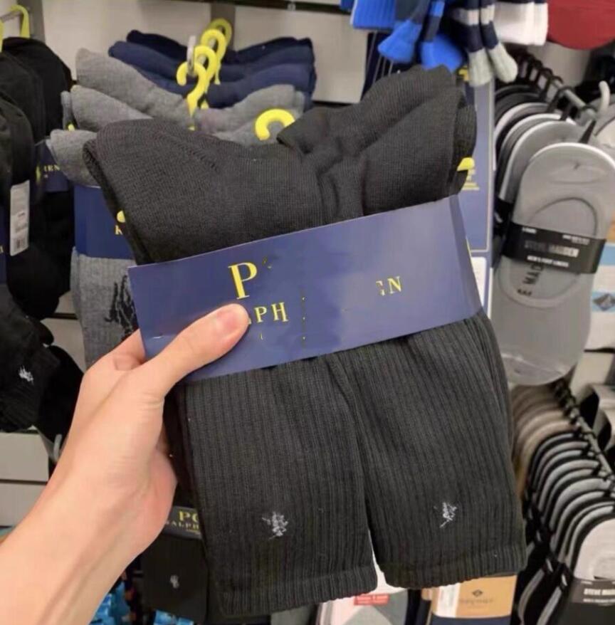 Fall winter desinger Socks for mens and womens Stockings Classic casual socks Comfort breathable pure cotton White, black, grey 6pairs/Wholesale