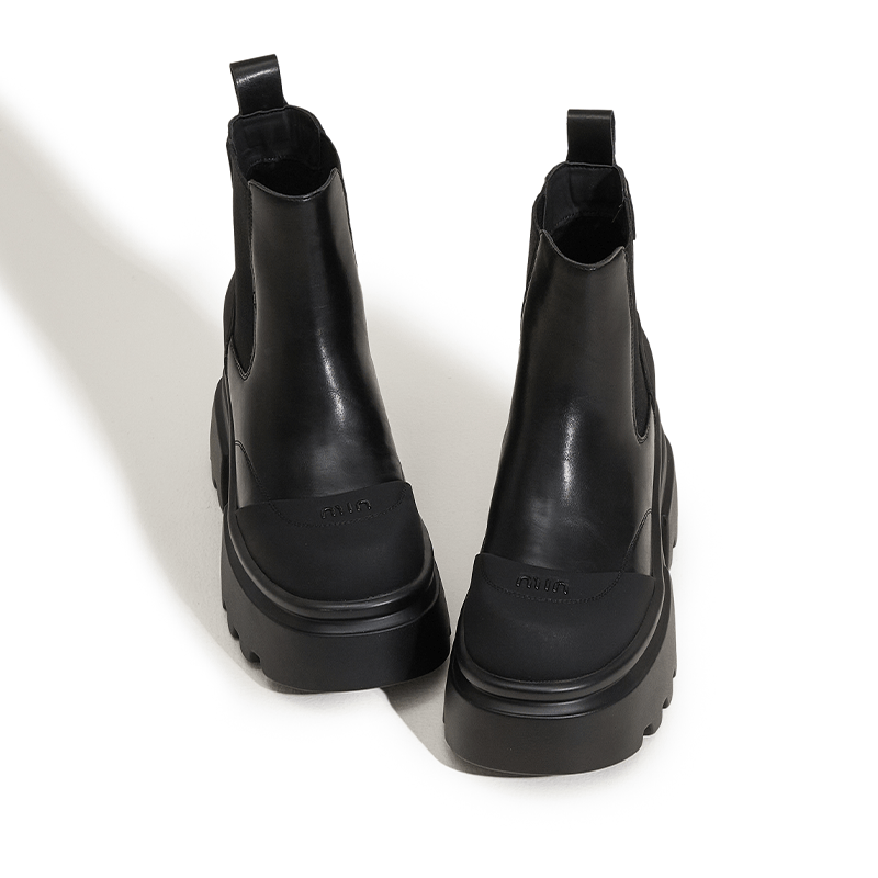 Autumn/Winter New! Women's Martin Boots - Chunky Sole, Hidden Heel, Ankle/Mid-Calf Slim Fit, Versatile Chelsea Boots