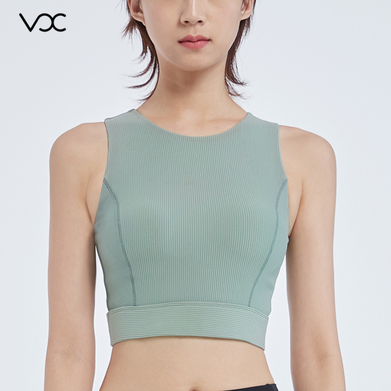 Mid-to-High Neckline Sports Bra No More Worries About Exposure, Extended Fit