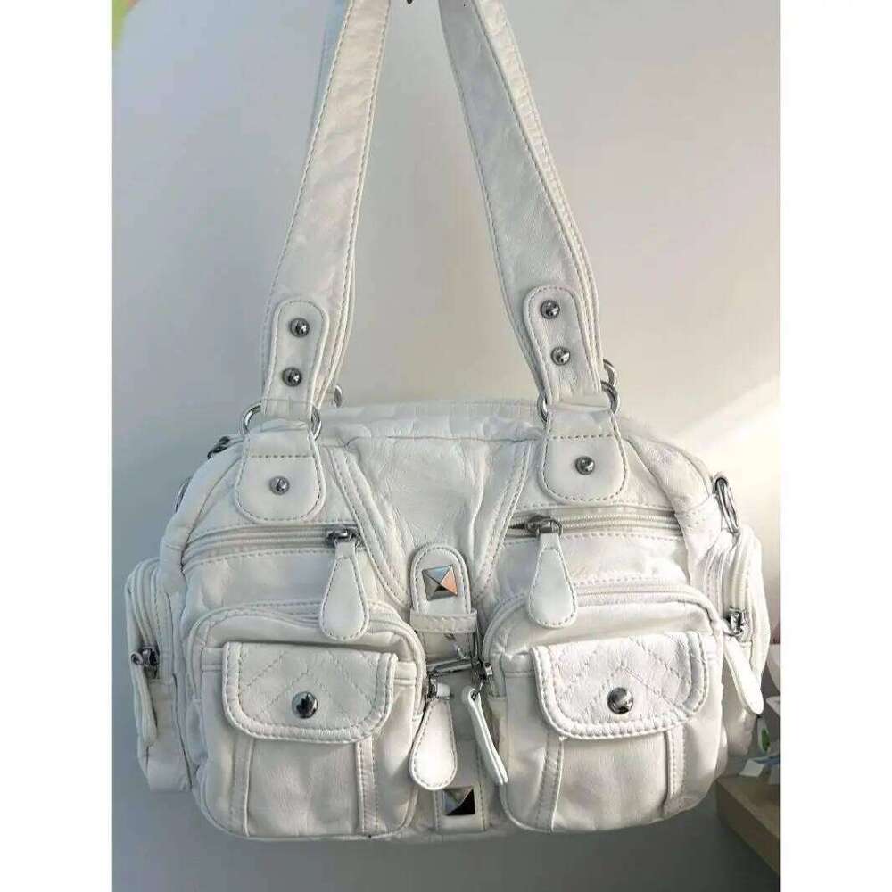 JIAERDI Hot Girls White Y2k Shoulder Bags Women Vintage Subculture Leather Casual Handbag Female Haruku Underarm Bag Purse New