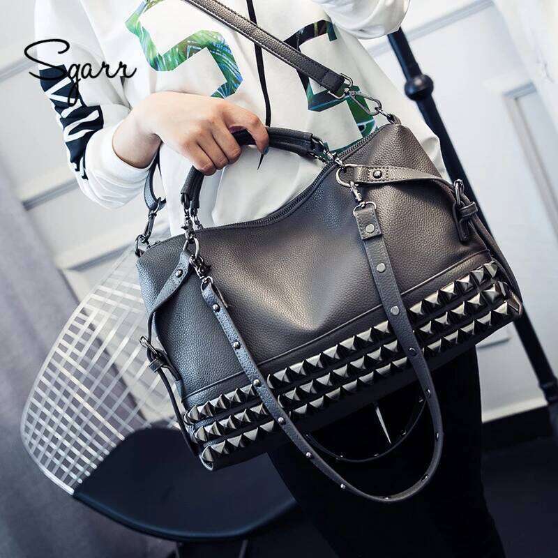 SGARR Leather Women Shoulder Bag Brand Designer Leather Handbags Skin Crossbody Bag Famous Big Female Tote Messenger Bags