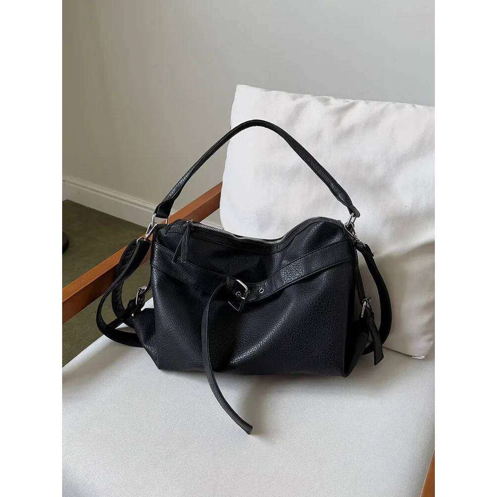 Y2k Vintage Women Crossbody PU Leather Shoulder Messenger Bag For Women's Big Tote Large Commuter Female Handbag