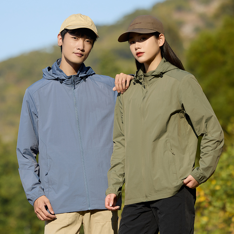 lightweight hooded couple sunscreen clothing upf50 breathable portable for outdoor