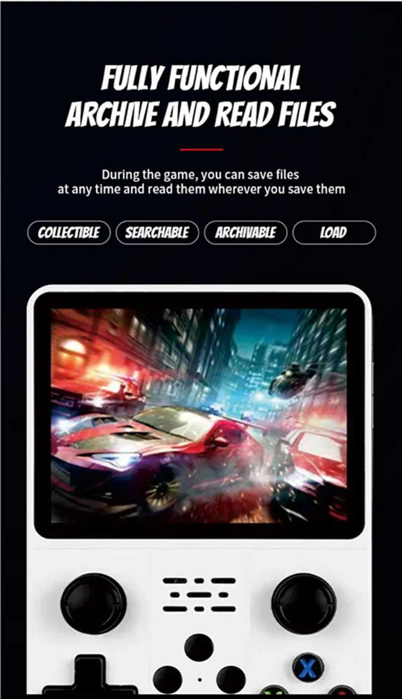 Retro R36S Handheld Video Game Console 35 Inch IPS Sn 128GB Preloaded Games Portable Pocket Player with Linux System D250901