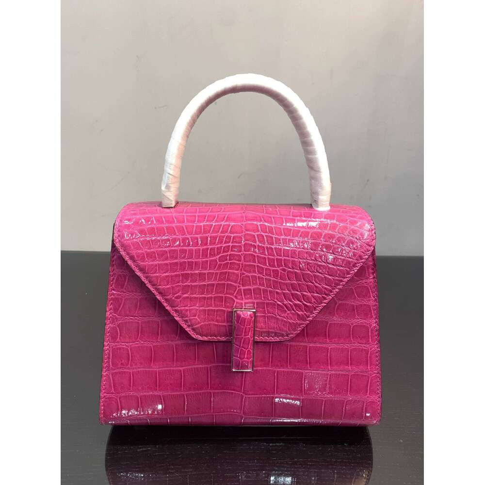 2025 New Crocodile High Gloss Leather 22CM Handbag Shoulder Crossbody Bag Fashion Trend Versatile High-End Elegant