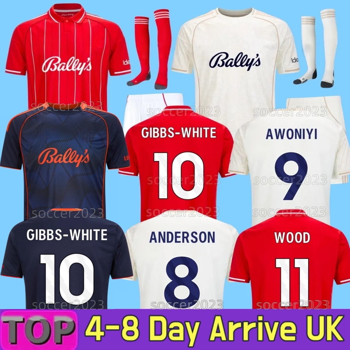 25 26 Nottingham Forests Soccer Jersey WOOD GIBBS-WHITE FREULERAA LINGARD WORRALL WILLIAMS AWONIYI ANDERSON GRABBAN SANGARE YATES 2025 2026 Football Shirt Men kids