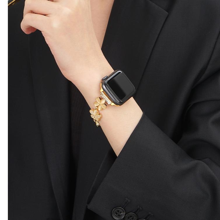 applewatchs8 strap apple watch SE/9 metal creative flower bracelet high-end women iwatch7/6 ddmythur