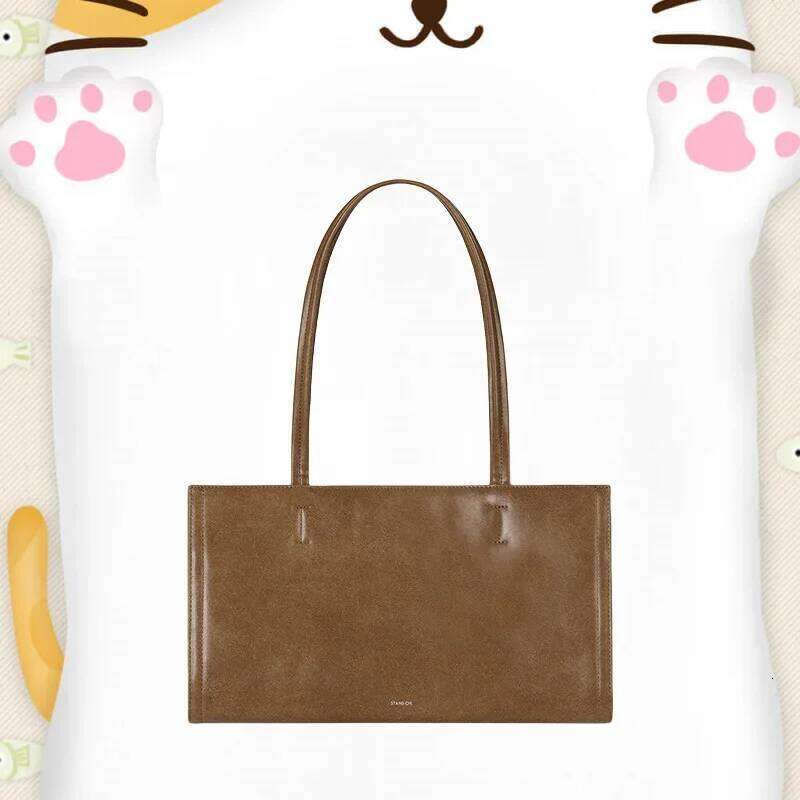 Large Capaci Tote Underarm Handbag Fashionable Trendy Magnetic Buckle Closure PU Leather Ladies Shoulder Bag For Daily Use