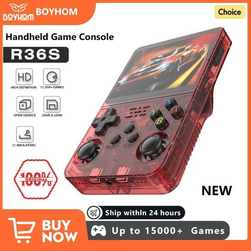 NEW R36S 128GB Retro Handheld Video Game Console Linux System 35 Inch IPS Portable Pocket 64GB Gaming Boys Gift D250901