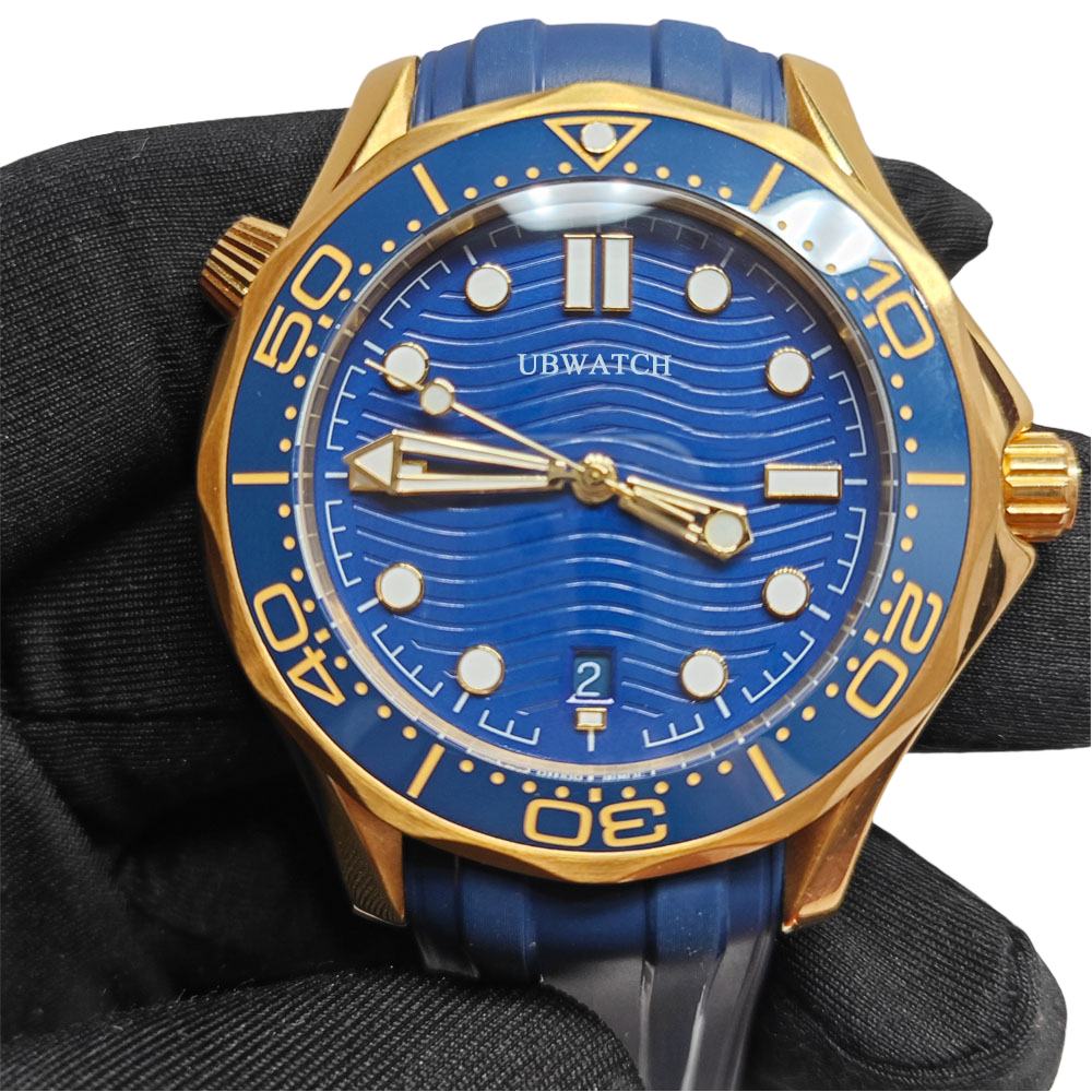 40MM Y1 Automatic Hardlex Glass Delicate Wave Texture Mens Watches Outstanding Stainless Steel High End Wristwatches