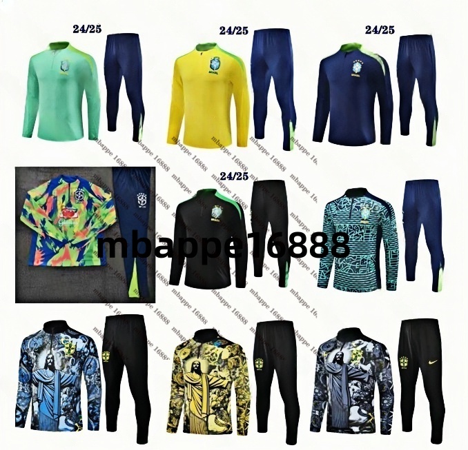 2025 26 brazil tracksuit soccer jersey G.JESUS COUTINHO brasil Camiseta de futbol RICHARLISON Brazil football shirt maillot kids kit training suit 888