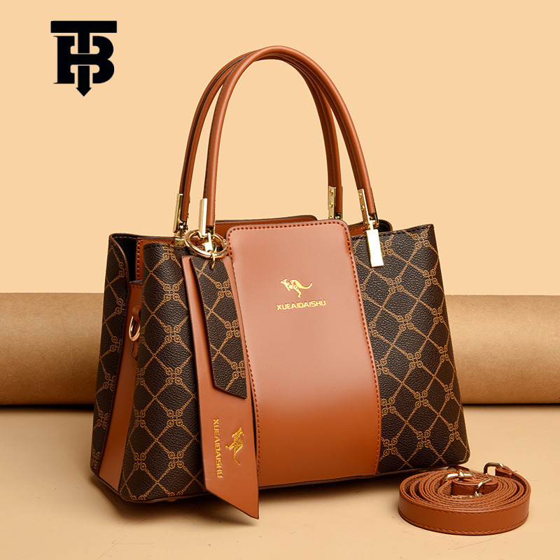 Tby BHULAMTE Designer Luxuriy Atmospheric Women's Handbag Fashion Printed Versatile Elegant Middle-aged Mom Shoulder Bag Free Shipping Business B