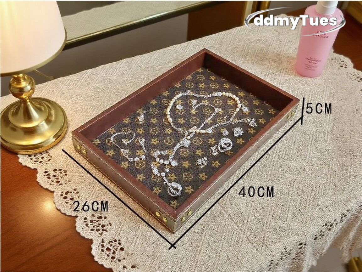 High-End Designer Walnut Wood Jewelry Rectangular Light Wooden Storage Wine Cup Water Cultural Play Tea Serving Tray 250721