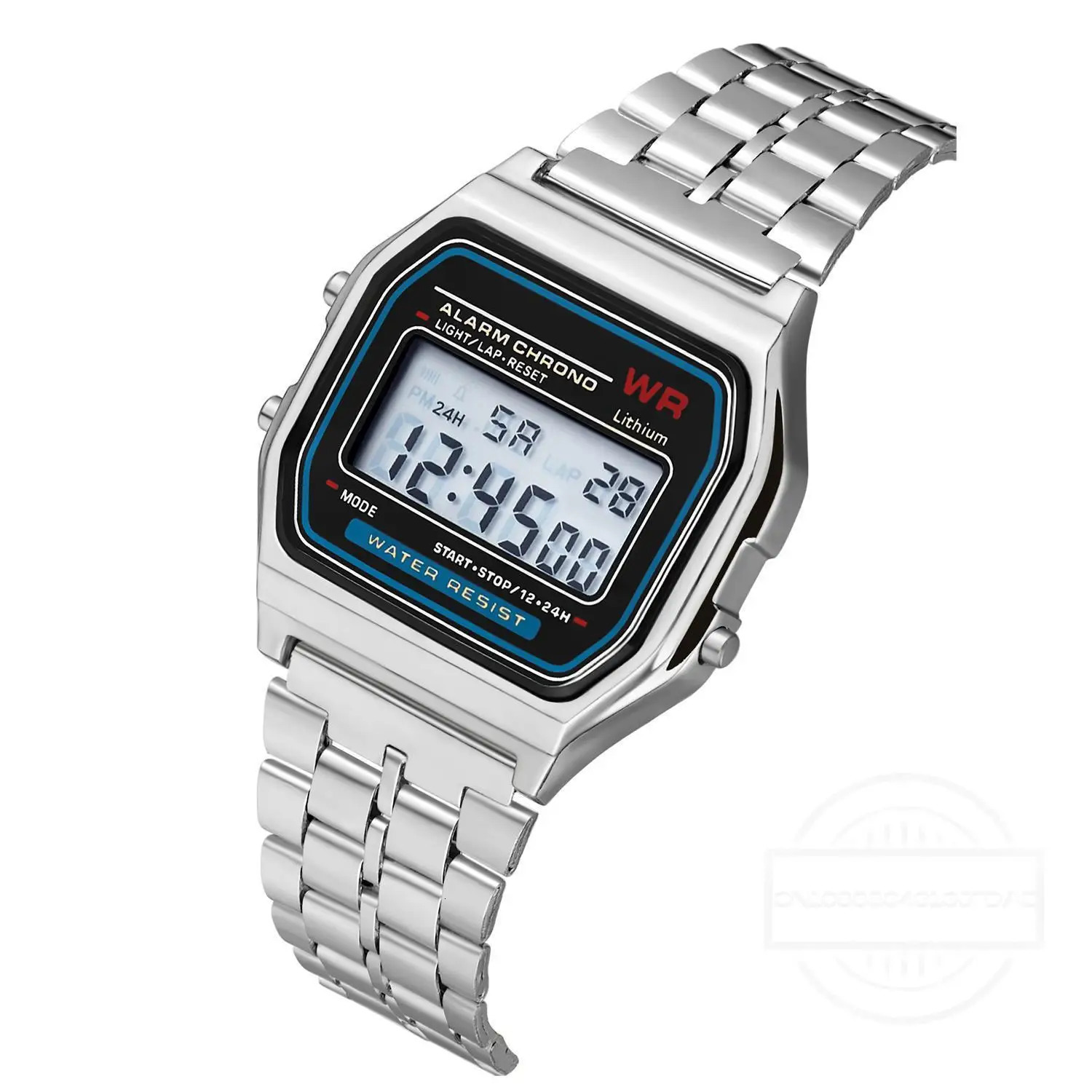 LED Digital Watches for Men Stainless Steel Gold Sliver Electronic Watch Fashion Business Mens Watch Relogios Masculino 250901