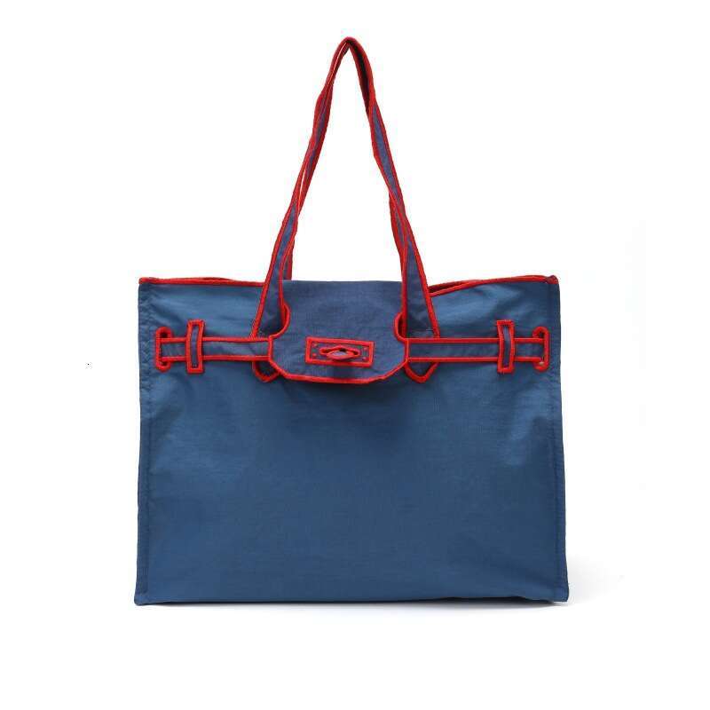 Lacousette shopping ball chain slanted canvas women's hand-held embroidered handbag simple and fashionable women's bag canvas shoulder bag g