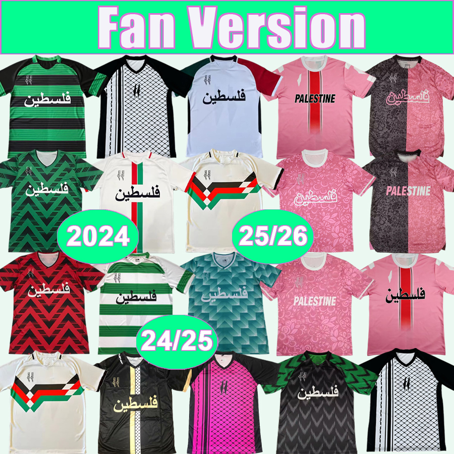 24 25 Palestine Mens Soccer Jerseys National Team #11 2024 Anniversary Retro Camouflage Reprint Special Edition Pink Black 25 26 Foootball Shirts