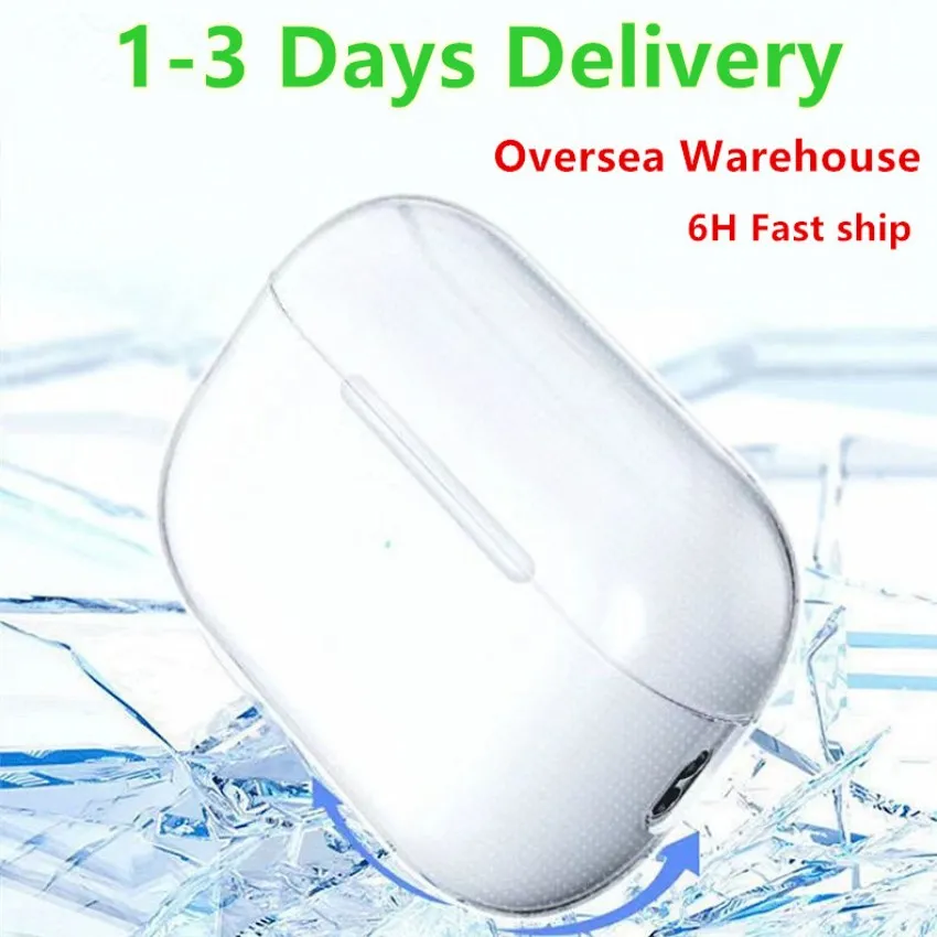 USA Stock For Air pro 2 air pods 3 4 Max Earphones airpod Bluetooth Headphone Accessories Solid Silicone Cute Protective Cover Wireless Charging Shockproof Case
