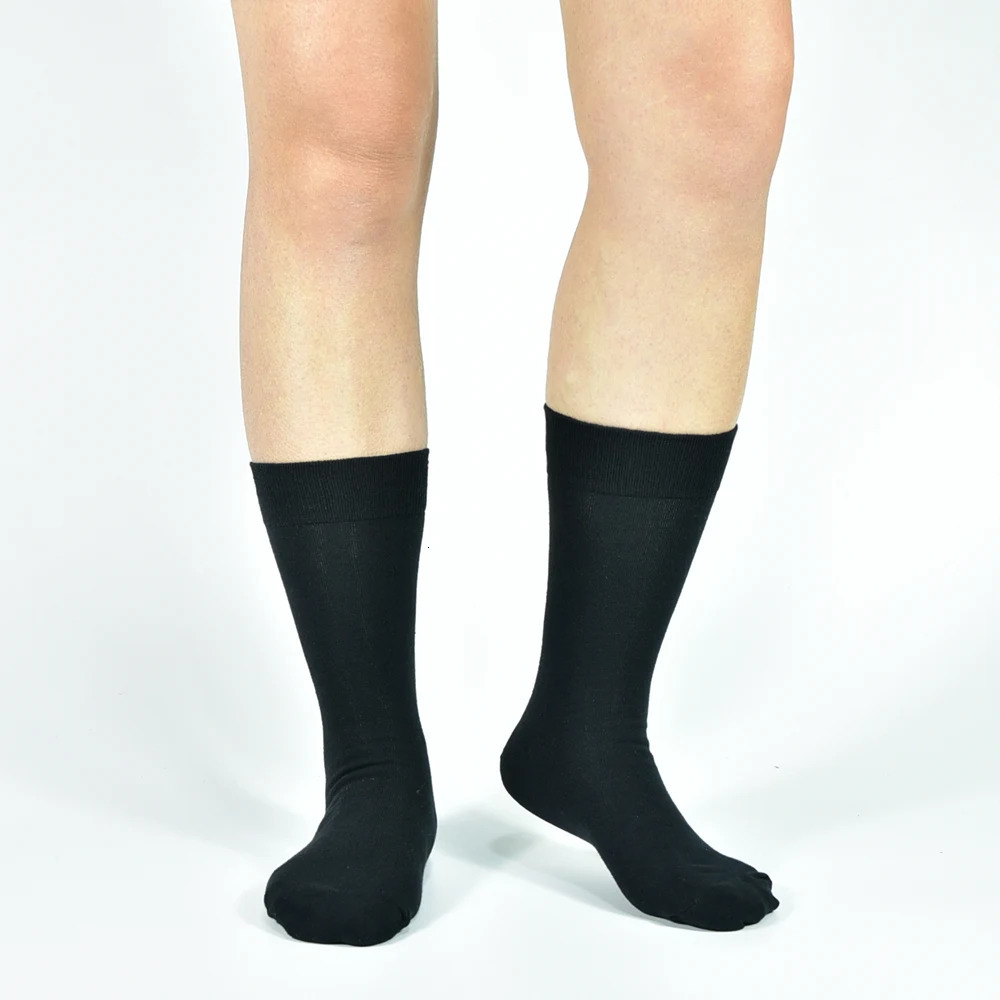 810Pack Mens Black Bamboo Fiber Socks Soft Breathable Absorbent Four Seasons Dress Socks250831