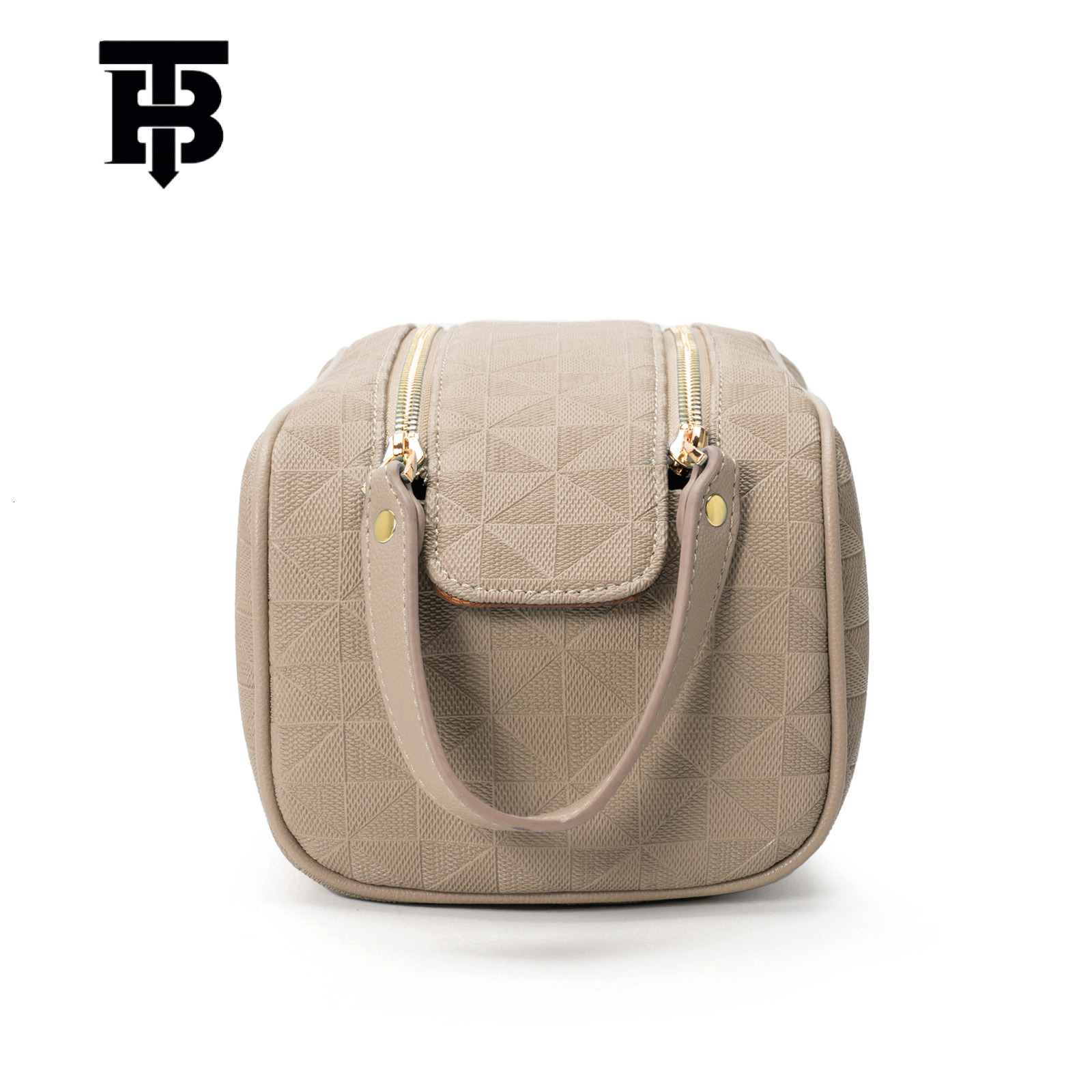 TB BHULAMTE Designer 2025 Fashion Embossed Portable Double-zipper Washbasin Storage Bag, Large Capacity Hand-held Makeup Bag Y260206