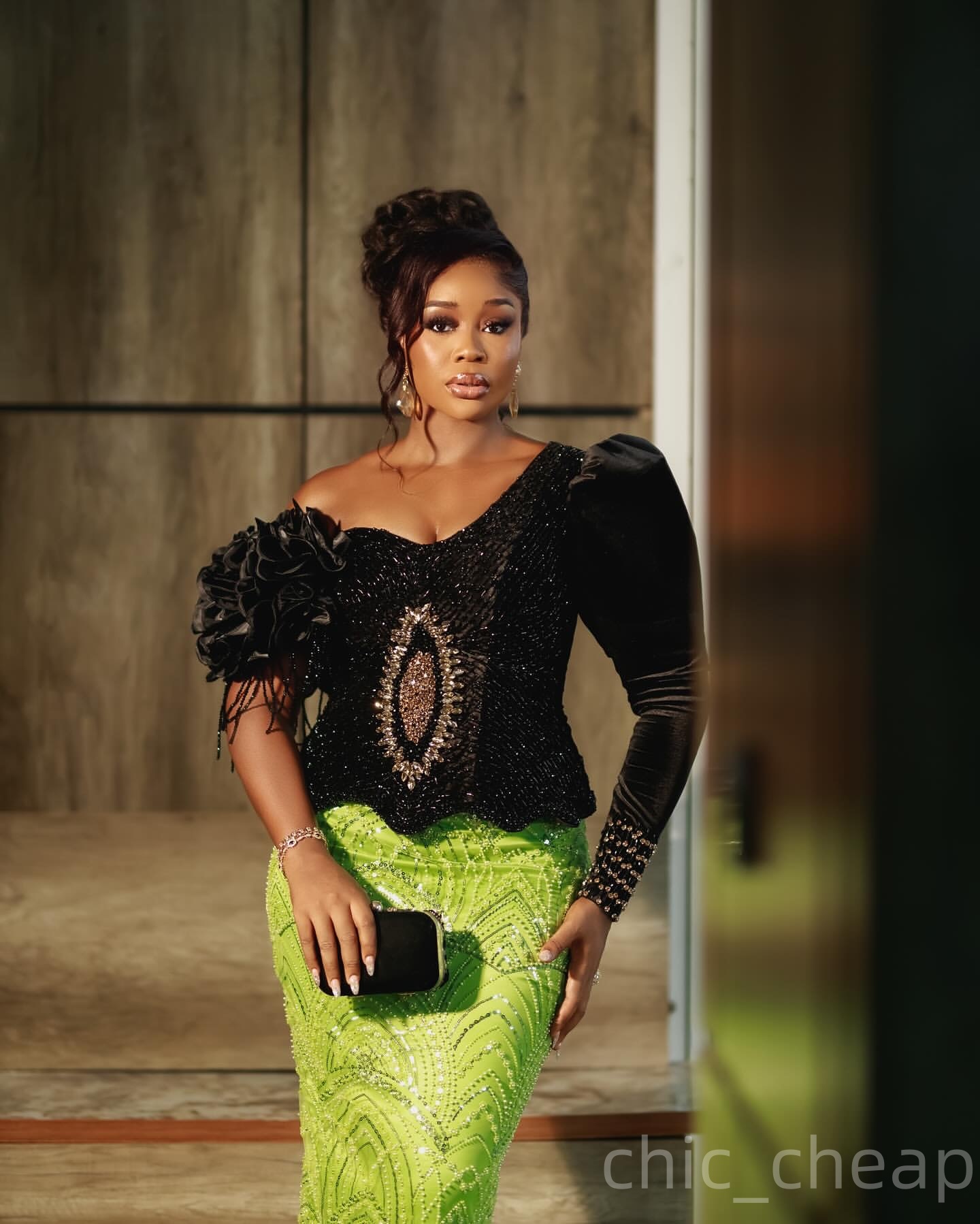 Aso Ebi Green Mermaid Prom Dresses 2025 Sequined Beaded Crystals Flower Evening Formal Party Second Birthday Engagement Gowns Plus Size Dress For Spec