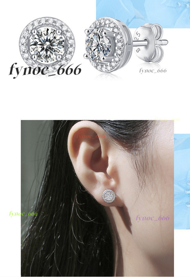 0.5 Carat D Colour Diamond Moissanite Fashion Earrings for Girls Chic Earbob Jewelry