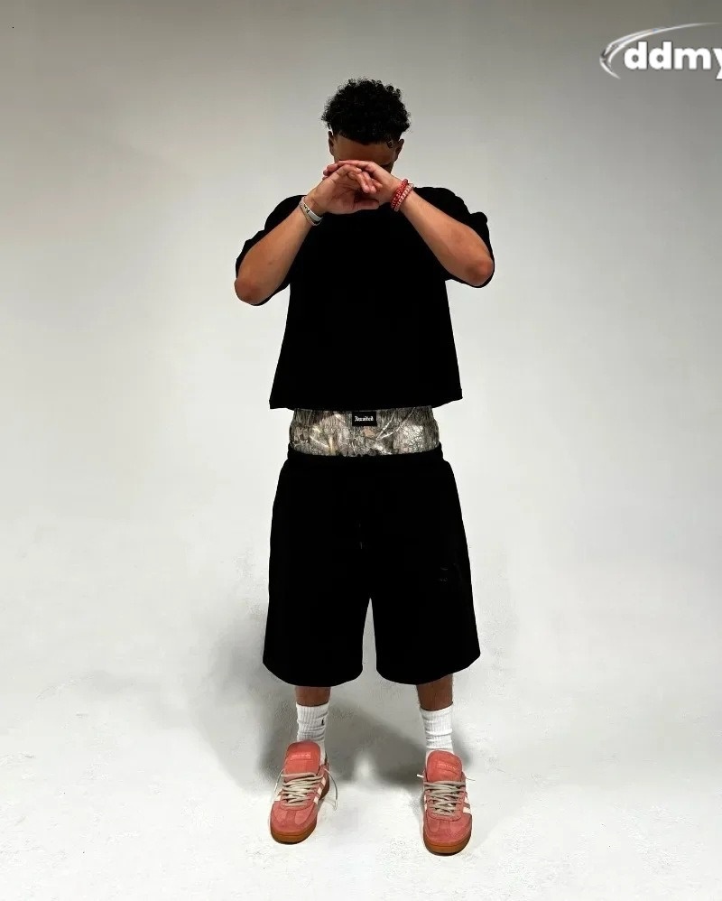 Men's Pants Double Cuffs Baggy Joggers Black Oversized Drawstring Flannel Lined Elastic Waistband Casual Streetwear Workout Daily Petite Y2K ddmy