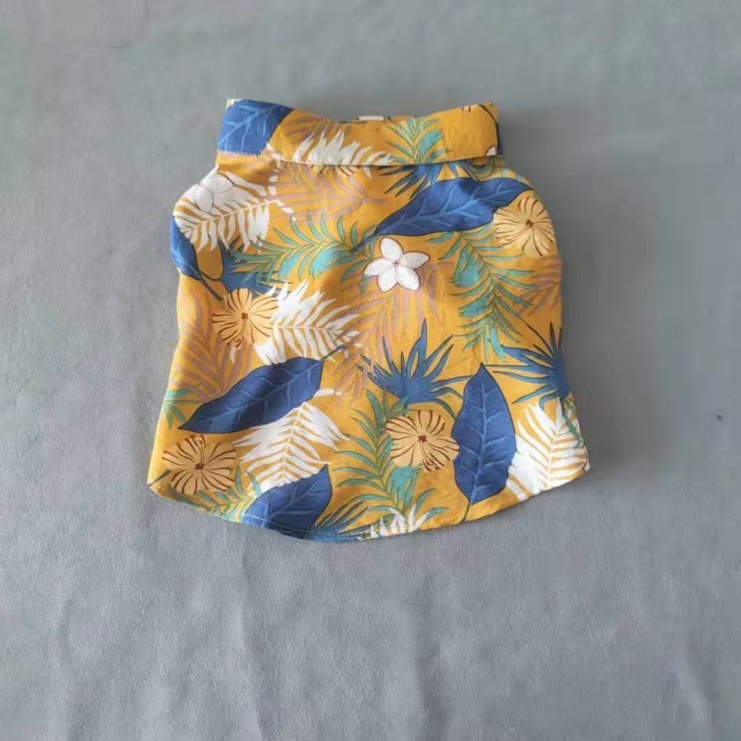T1090 New dog clothes summer super cool beach shirt Pomeranian Bulldog Teddy Corgi Shiba Inu Golden Retriever