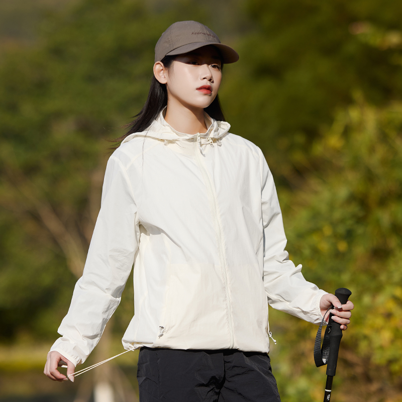 lightweight hooded couple sunscreen clothing upf50 breathable portable for outdoor