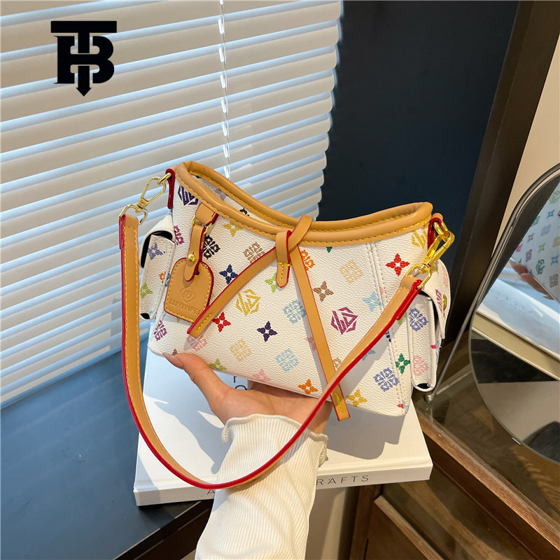TB BHULAMTE Designer Luxury Bag, High-end Large-capacity Women's Bag 2025 New Printed Versatile Fashion Bag Elegant Women's Single-shoulder 