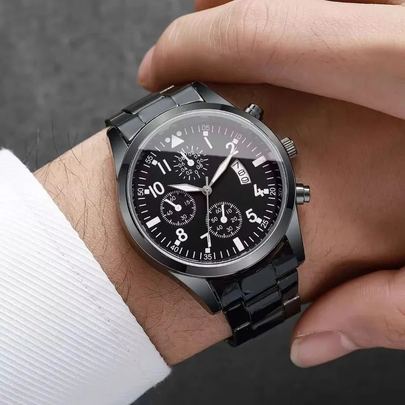 Quartz Watches for Man Luminous Men Wristwatch Classic Calendar Male Business Steel Clock Relogio Masculino Saati 250901