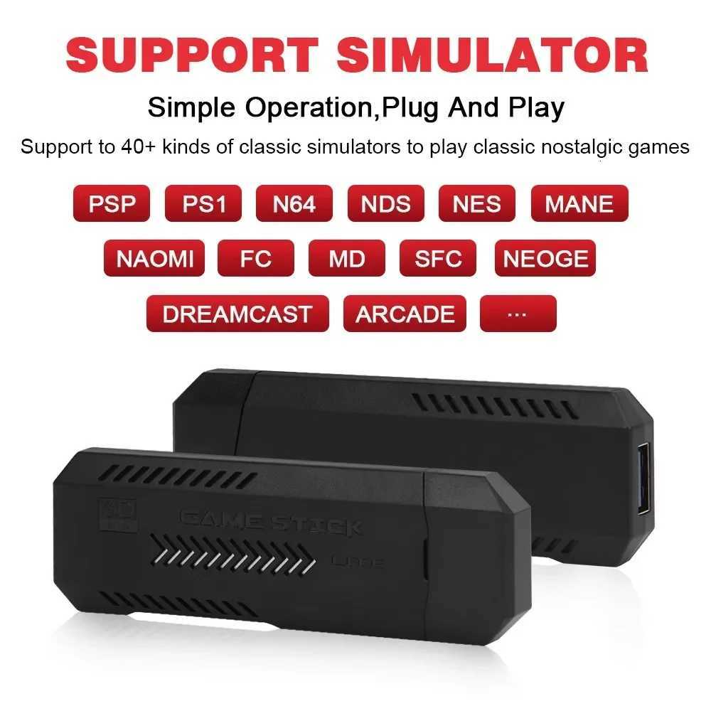 2x 256G 60000 Games 4K Game Player HD Retro Video Game Console Wireless Charging Controller TV 30 Simulators For Kids Gift D250901