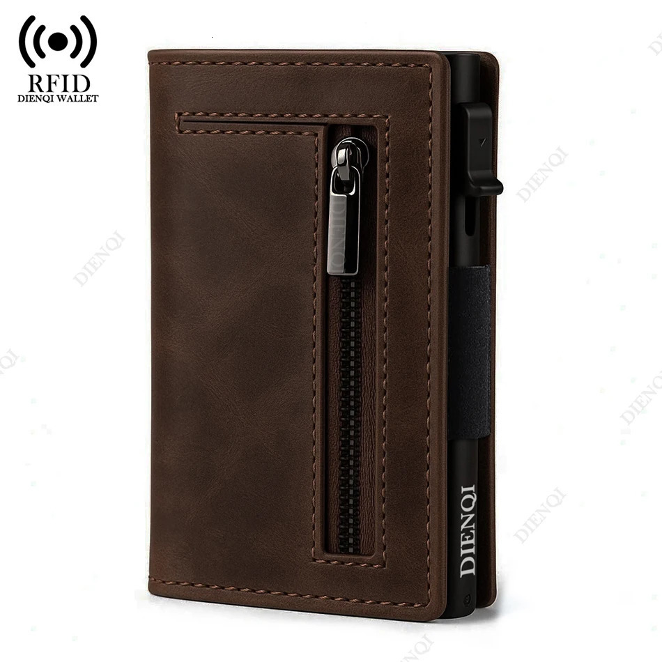 RFID Blocking Card Holder Men Wallets Money Bag Metal Credit Cardholder Aluminium Slim Thin Smart Minimalistic Wallets250901ww - view 7