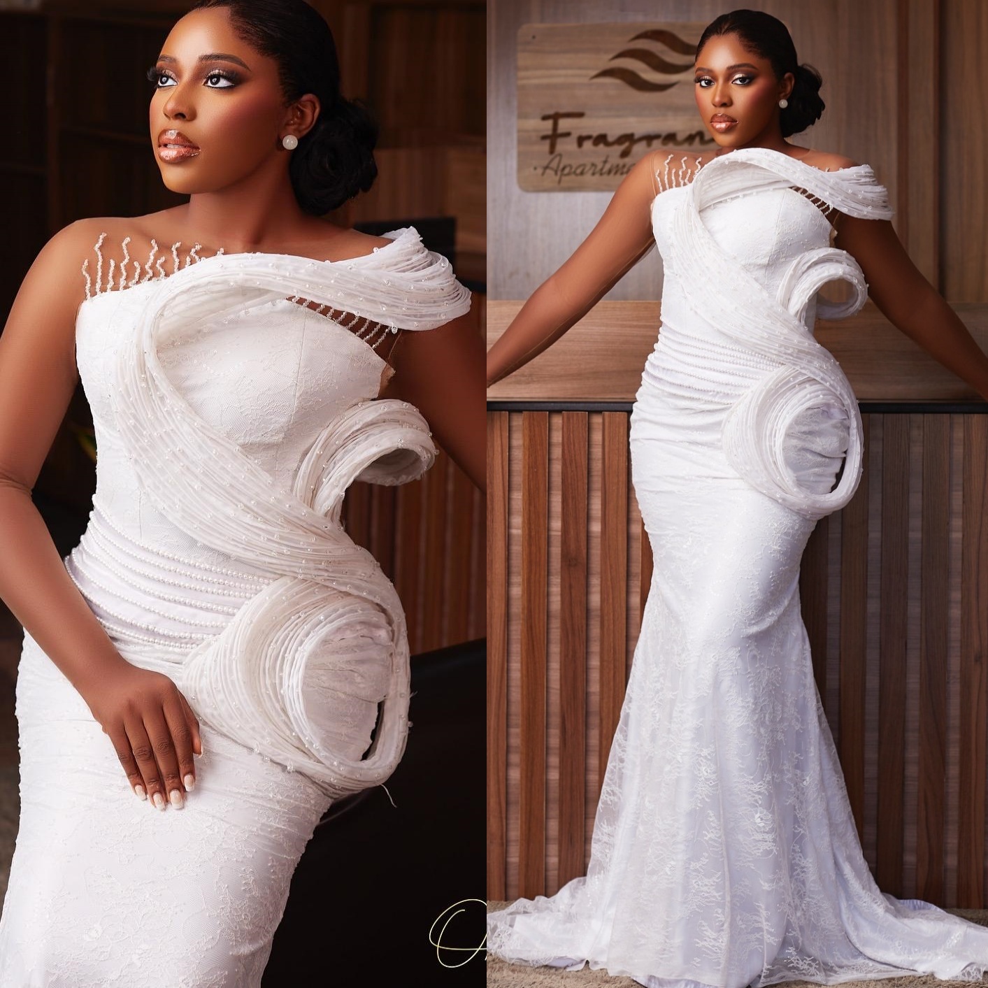 Aso Ebi Ivory Mermaid Prom Dresses 2025 Lace Pearls Beaded Vintage Evening Formal Party Second Birthday Engagement Gowns Plus Size Dress For Special O
