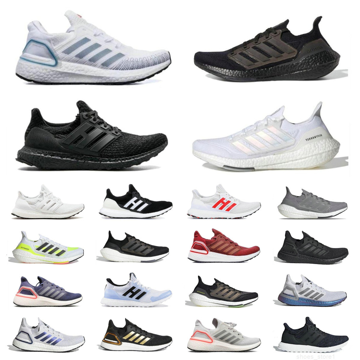 Designer Ultra 20 UB 21 Boosts Sports Shoes Mens Women Ultra 1.0 DNA 4.0 5.0 6.0 Core Triple Black White Jogging Dash Grey Solar Blue Metallic Tech Tenis Trainers Sneakers s1