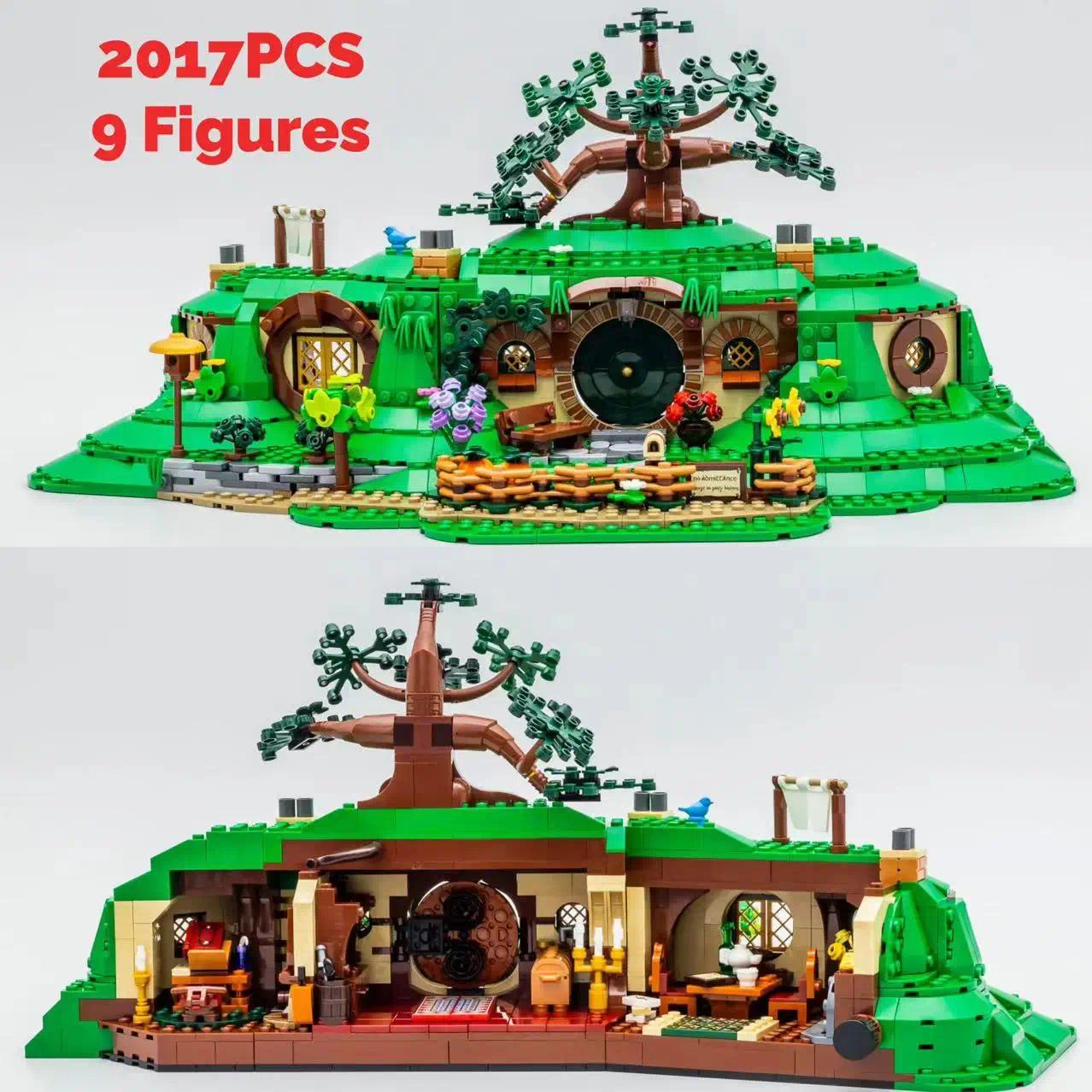 2017pcs Creative Street View MOC 10354 Shire Hole Architecture Block Building Blocks Brick Street View Toys For Children Gift C251027