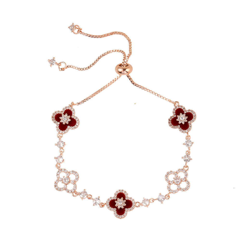Light Fashionable Elegant High-end Four-leaf Flower Bracelet Daily Versatile Commuting Personalized Design Jewelry - view 5