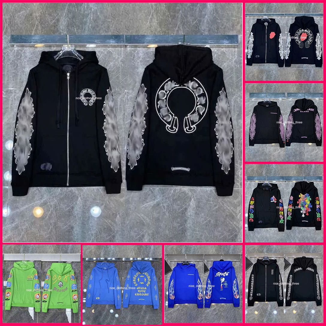 Designer Mens chrome Hoodies sweatshirts Pullover cardigan Jacket Hooded High street Letter prints for women men Top zip up hoodies goodclothes