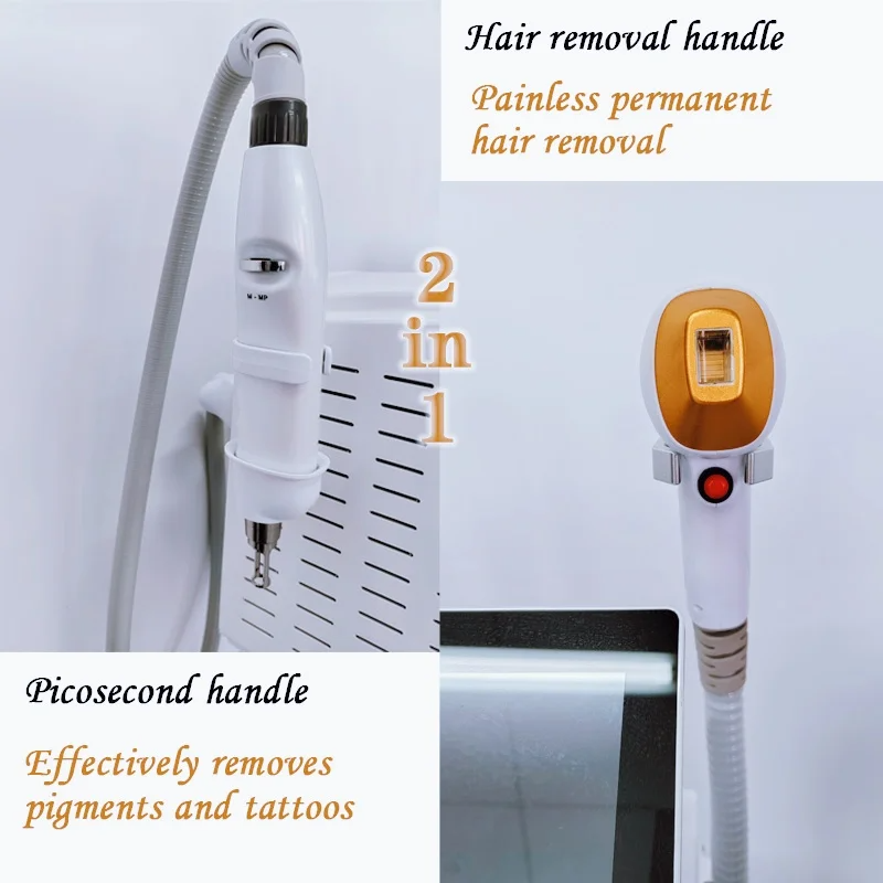Diode Laser and Picosecond Laser 2 in 1 3500W Hair Removal Tattoo Removal Machine with 755nm 808nm 1064nm