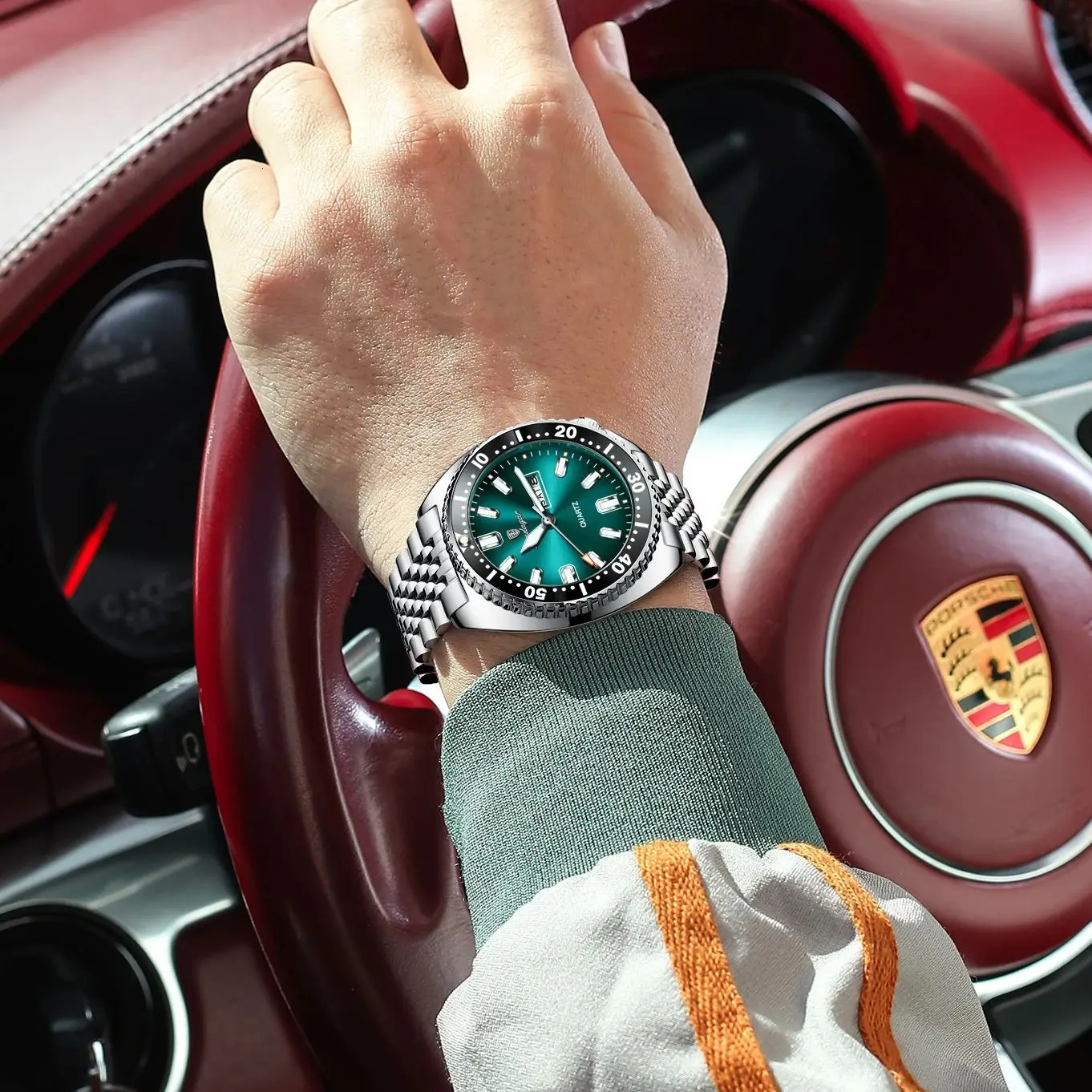 POEDAGAR Business Men Watch Date Week Waterproof Luminous Man Wristwatch Sports Stainless Steel Mens Quartz Watches Male 250912