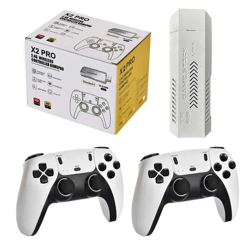 NEW X2 PRO 256GB Retro Game Console 4K 3D Arcade Game Wireless Retro TV He Game Console GD10 Game Stick For PSP PS1 GBA Game D250901